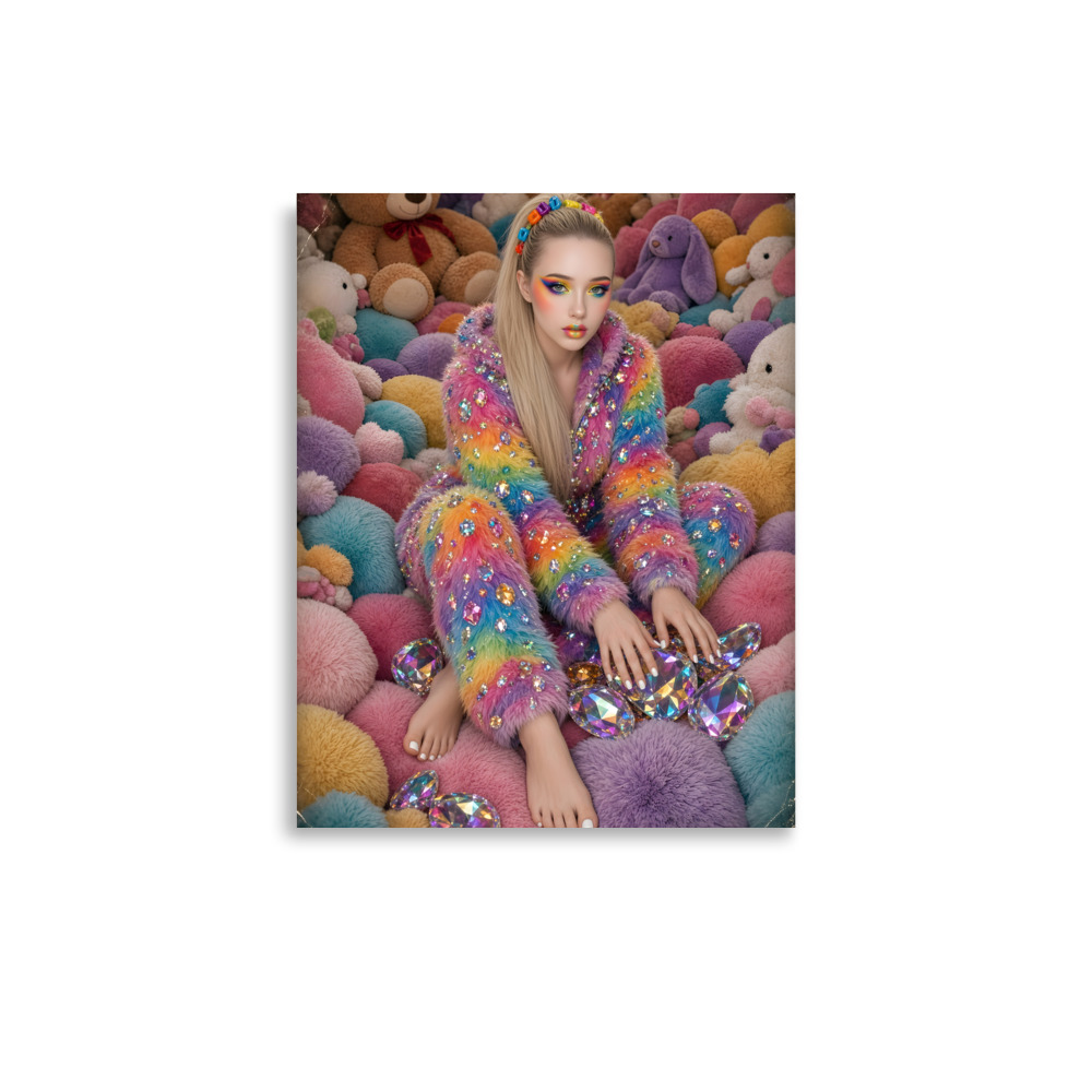 🦶 Aspen's Fun Barefoot Poster, Rainbow Fluffy Art - Image 7
