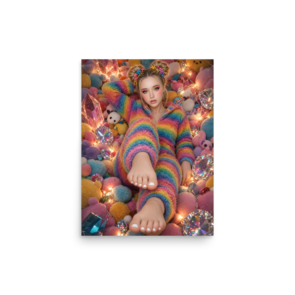 💖 Bare Feet Rainbow Wall Poster, Cute Bright Colour - Image 9