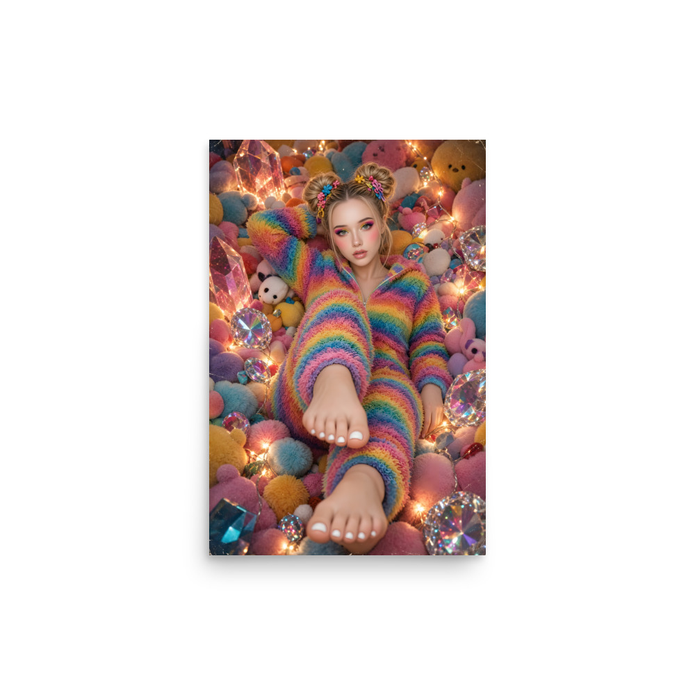 💖 Bare Feet Rainbow Wall Poster, Cute Bright Colour - Image 10
