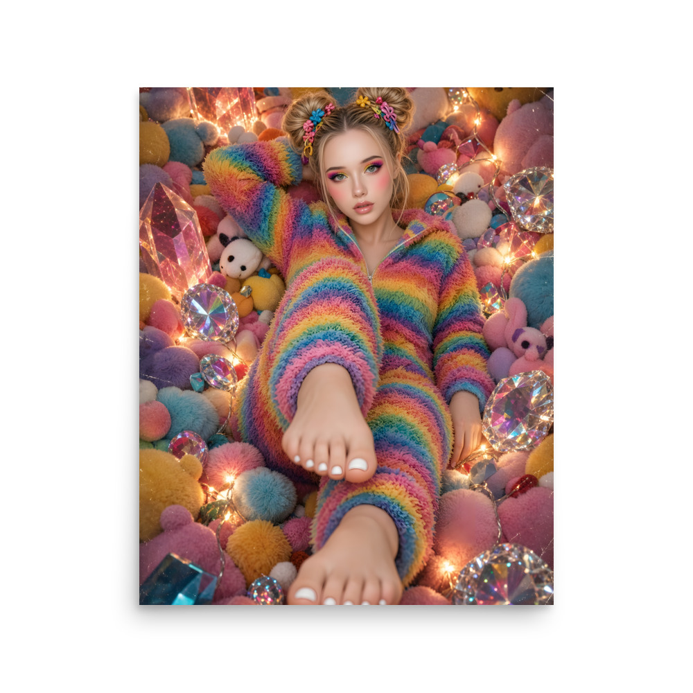 💖 Bare Feet Rainbow Wall Poster, Cute Bright Colour - Image 11