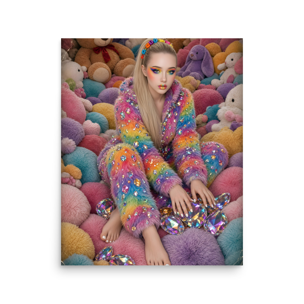 🦶 Aspen's Fun Barefoot Poster, Rainbow Fluffy Art - Image 11