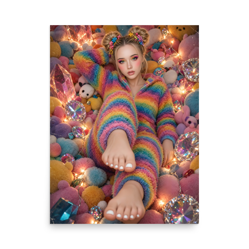 💖 Bare Feet Rainbow Wall Poster, Cute Bright Colour - Image 13