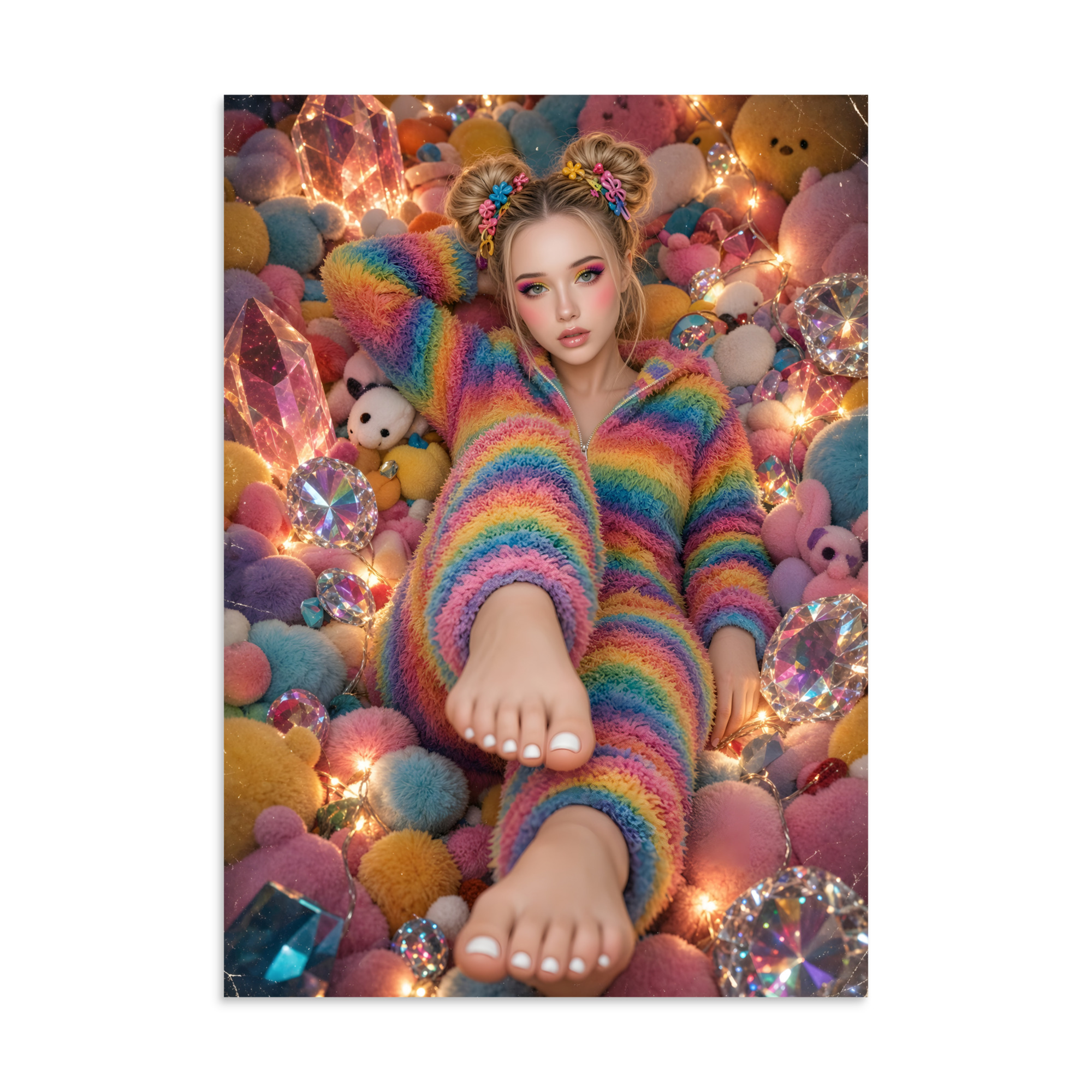 💖 Bare Feet Rainbow Wall Poster, Cute Bright Colour - Image 14