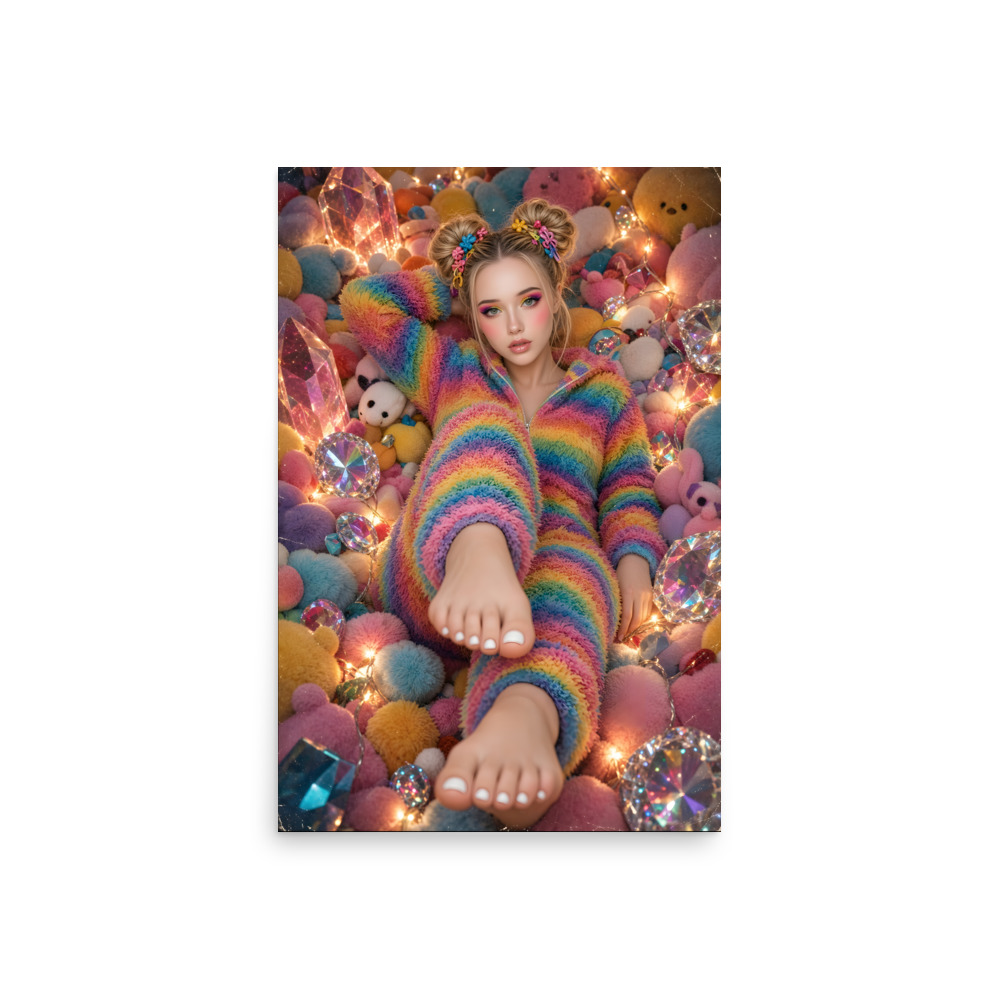 💖 Bare Feet Rainbow Wall Poster, Cute Bright Colour - Image 15