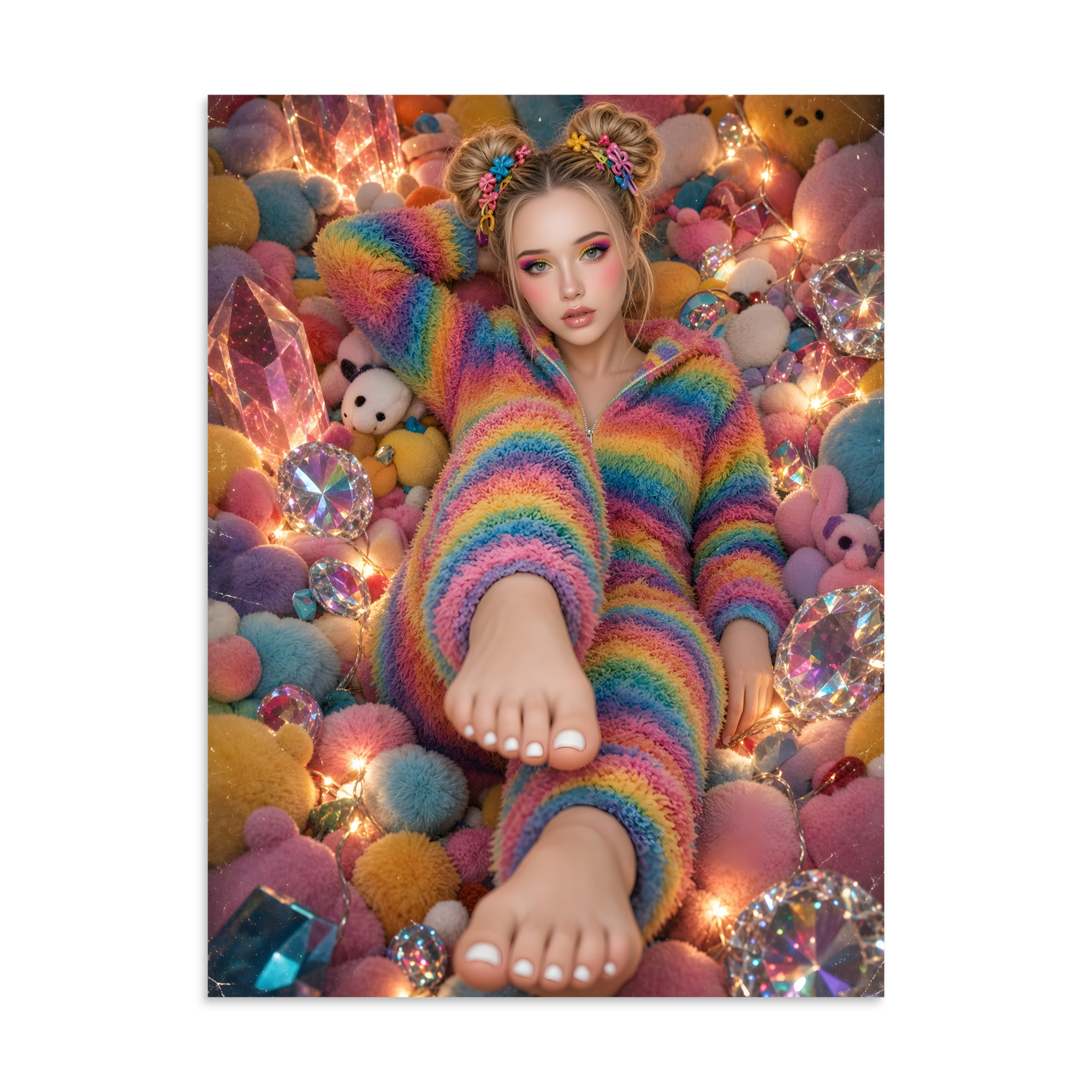 💖 Bare Feet Rainbow Wall Poster, Cute Bright Colour - Image 16