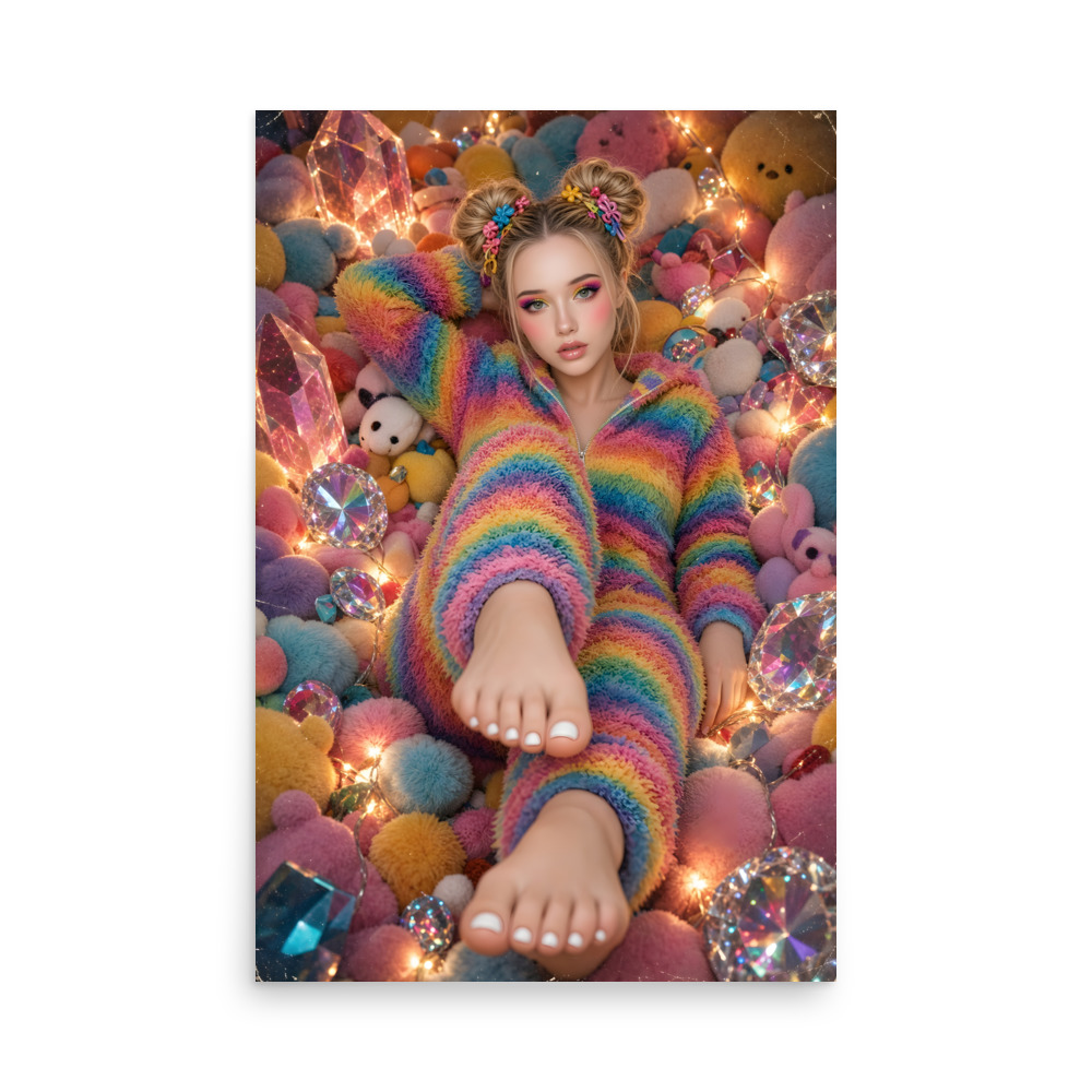 💖 Bare Feet Rainbow Wall Poster, Cute Bright Colour - Image 17