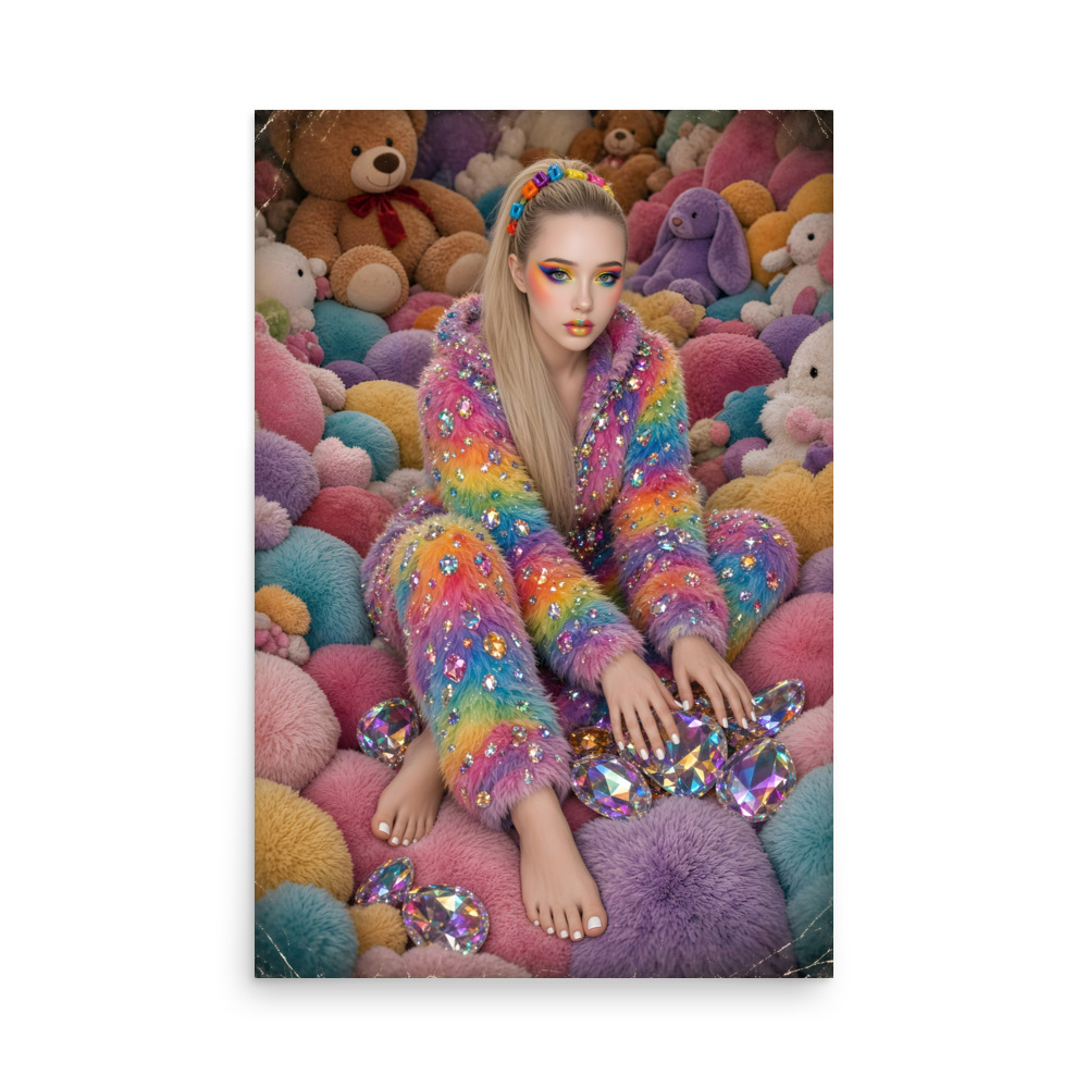 🦶 Aspen's Fun Barefoot Poster, Rainbow Fluffy Art - Image 17