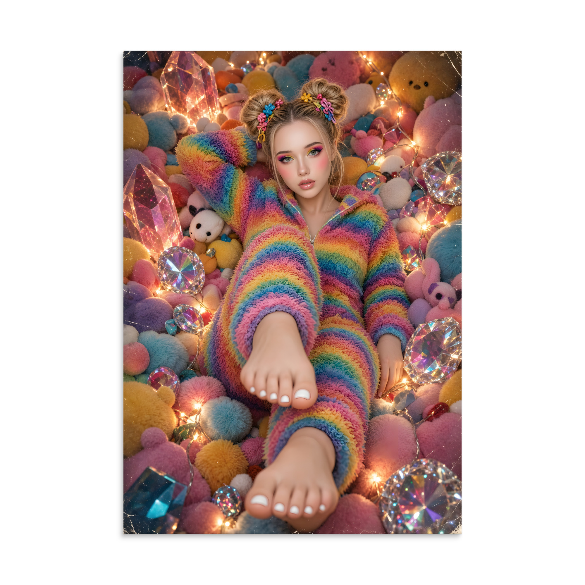 💖 Bare Feet Rainbow Wall Poster, Cute Bright Colour - Image 18
