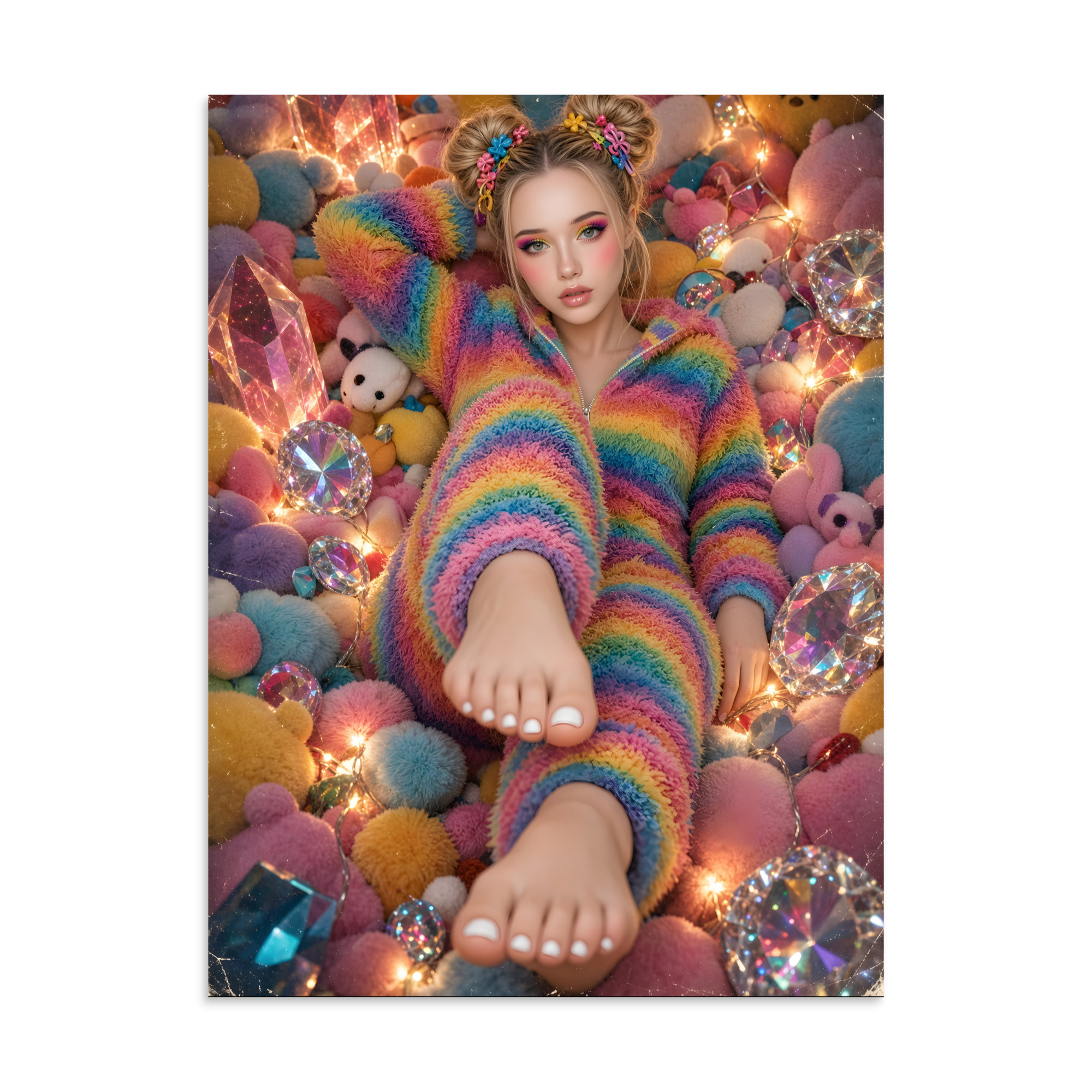 💖 Bare Feet Rainbow Wall Poster, Cute Bright Colour - Image 20