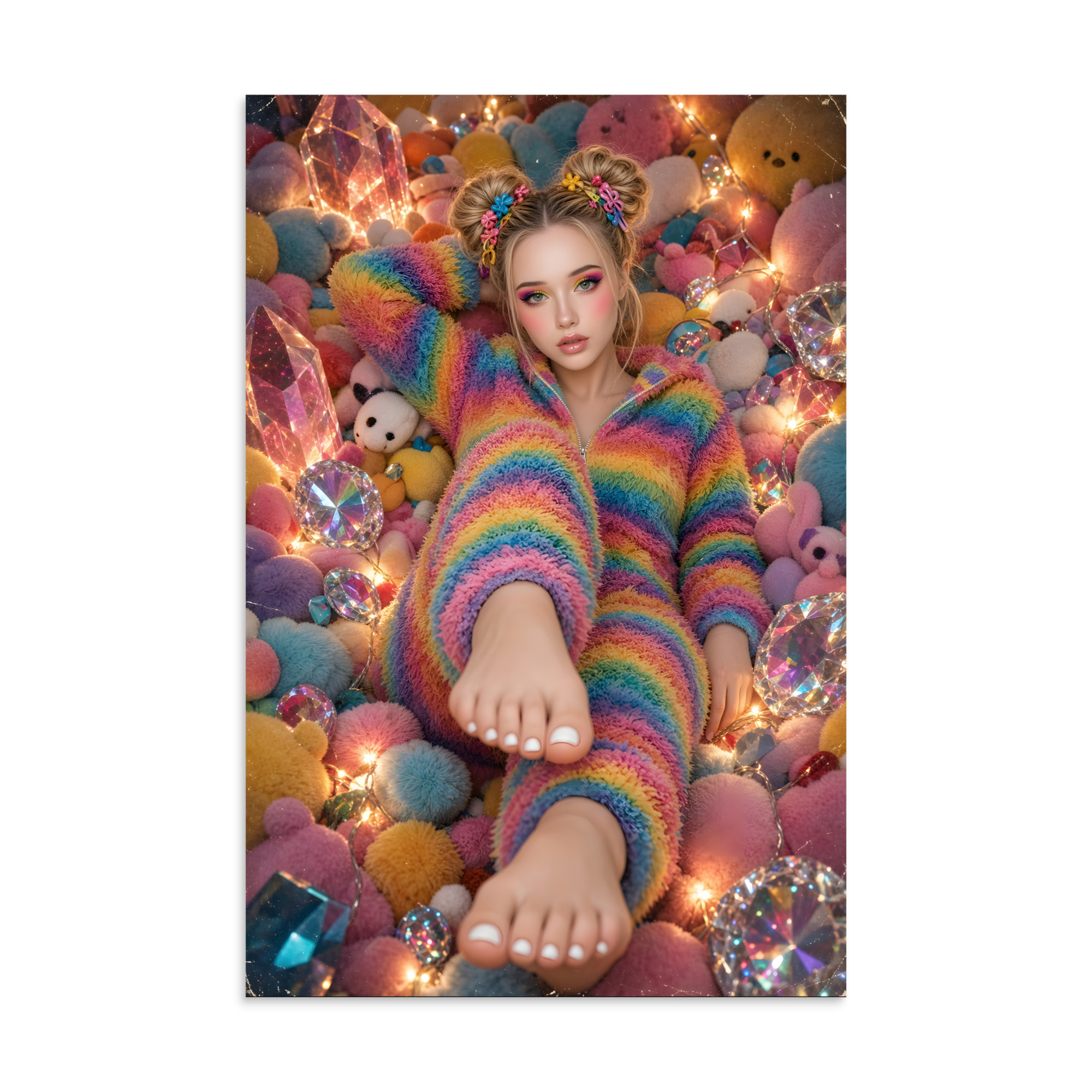 💖 Bare Feet Rainbow Wall Poster, Cute Bright Colour - Image 21