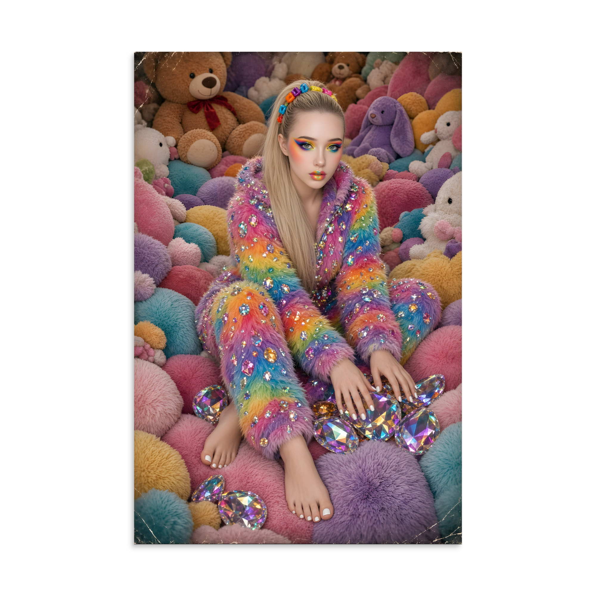 🦶 Aspen's Fun Barefoot Poster, Rainbow Fluffy Art - Image 21