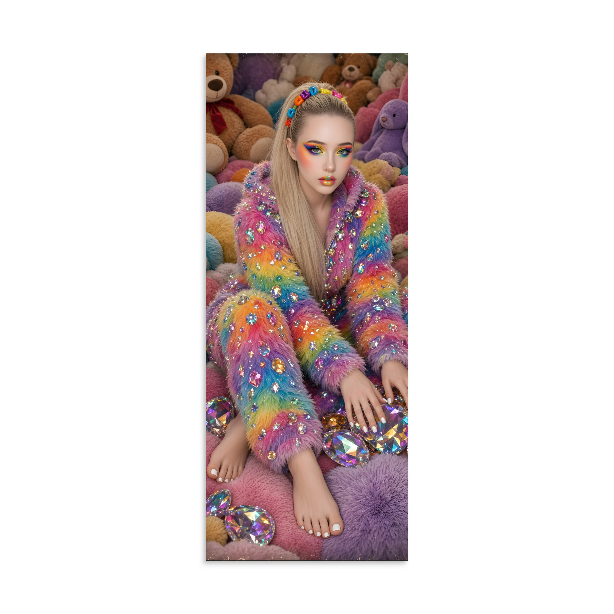 🦶 Aspen's Fun Barefoot Poster, Rainbow Fluffy Art - Image 22