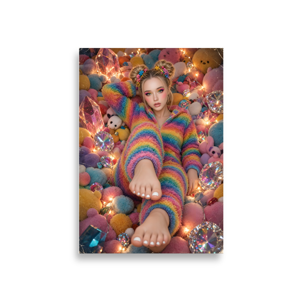 💖 Bare Feet Rainbow Wall Poster, Cute Bright Colour - Image 4